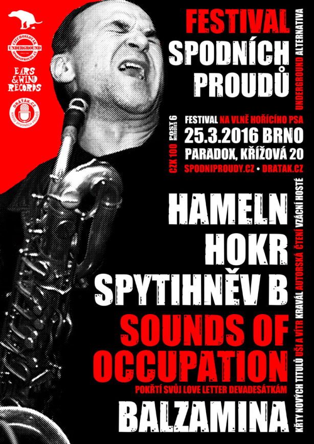 Festival spodních proudů. Brno-Paradox, 25. března 2016