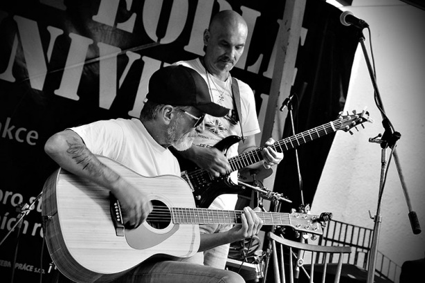 Kolben - Kavlík and Friends, křest CD Žití strůjce. Festival Napříč, Skalákův mlýn, srpen 2016. Foto Maryen