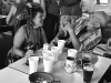 Gazela baví Křižáka a Křižák baví gazelu. Festival Napříč - konec léta 2015, Meziříčko u Želetavy. Foto Zdeněk Vykydal